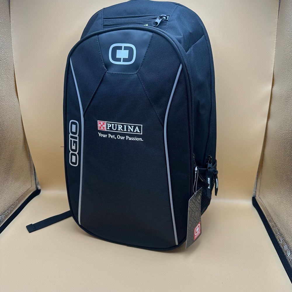 OGIO Laptop Backpack Black Purina Logo Business Travel Bag 411053.03.OSFA